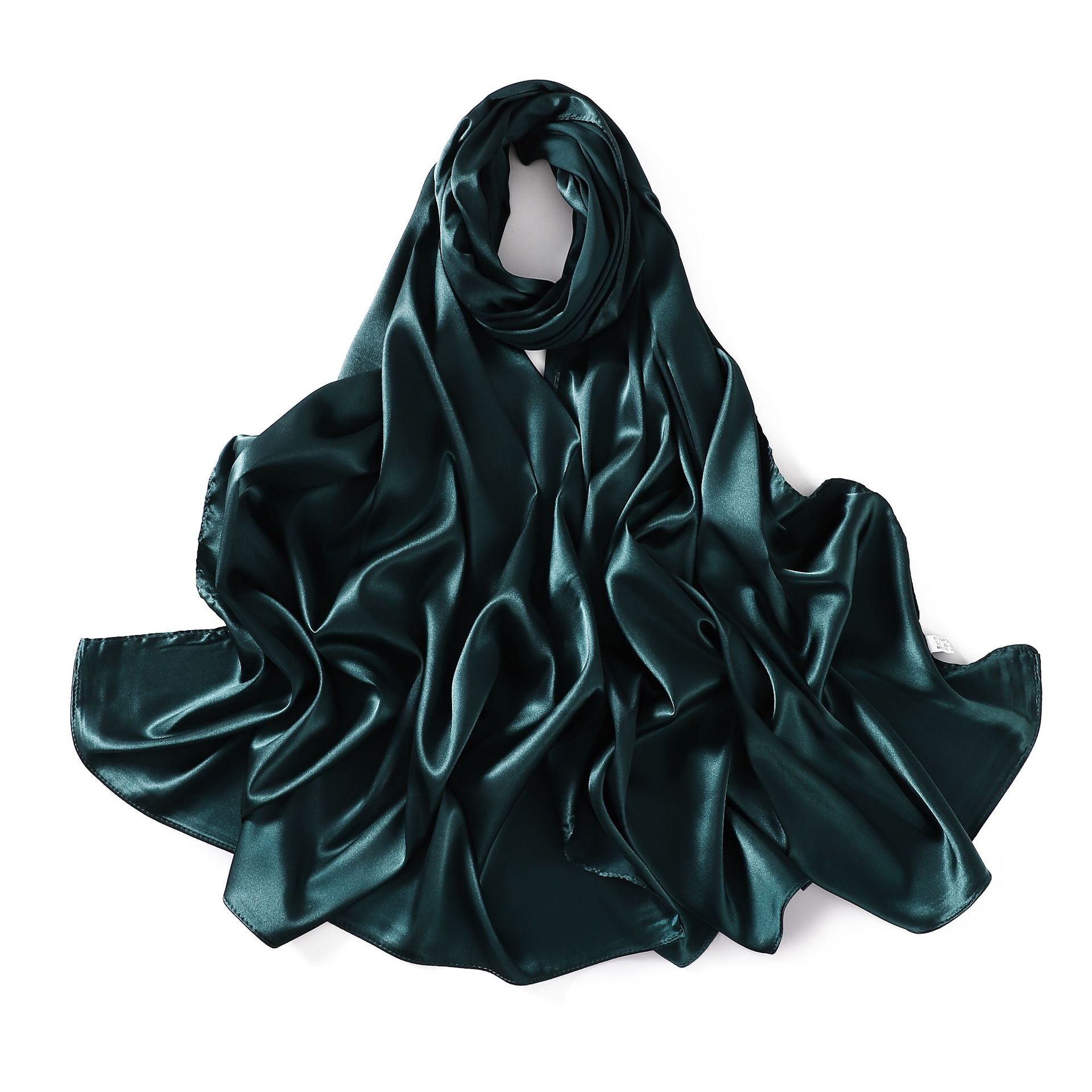 Solid Satin I mitation Lange Indonesische Monochrome Parel Kleur Ding Bag Hoofddoek Cover Vrouwen Zijden Sjaal_voghion.com