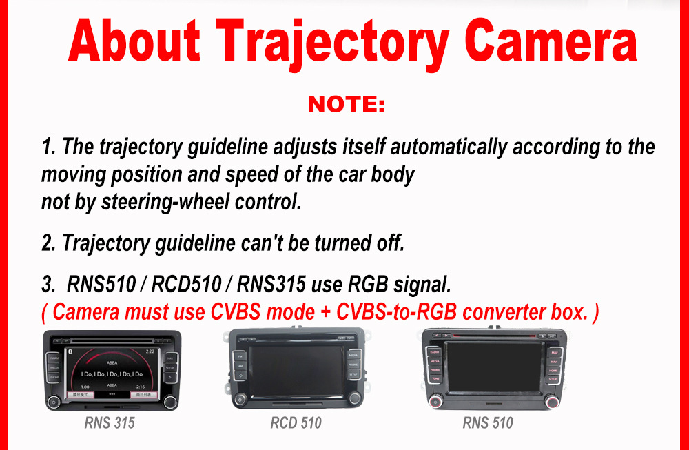 Volkswagen rearview reversing car camera with flip-up display and trajectory display, AHD compatible with Golf 8 MK8 CC T-Roc