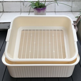 Pet Cat Toilet Double-Layer Cat Litter Box Extra Large Deodorant Cat Litter Box Cat Rabbit Turtle Seedling Box