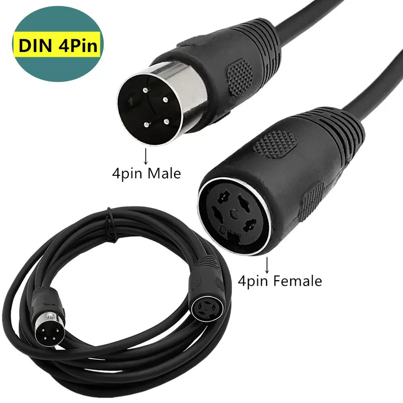 Big DIN line 4pin car audio and video cable Old -style keyboard interface MIDI cable beam big DIN data cable