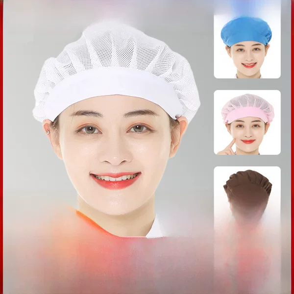 Canteen Restaurant Breathable Mesh Dust Cap Factory Workshop Multi-Color Work Hat Kitchen Smoke-Proof Chef Hat Wholesale