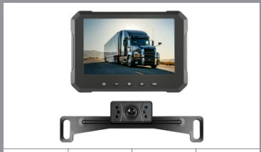 Car display Truck Caravan Monitoring, Vehicle-Mounted - 5inch-digital-wireless-long-license-plate-43inch