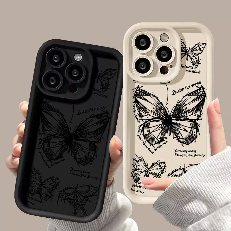 Apple, совместимый с iPhone 16, матовый чехол для телефона, ручная роспись, 15