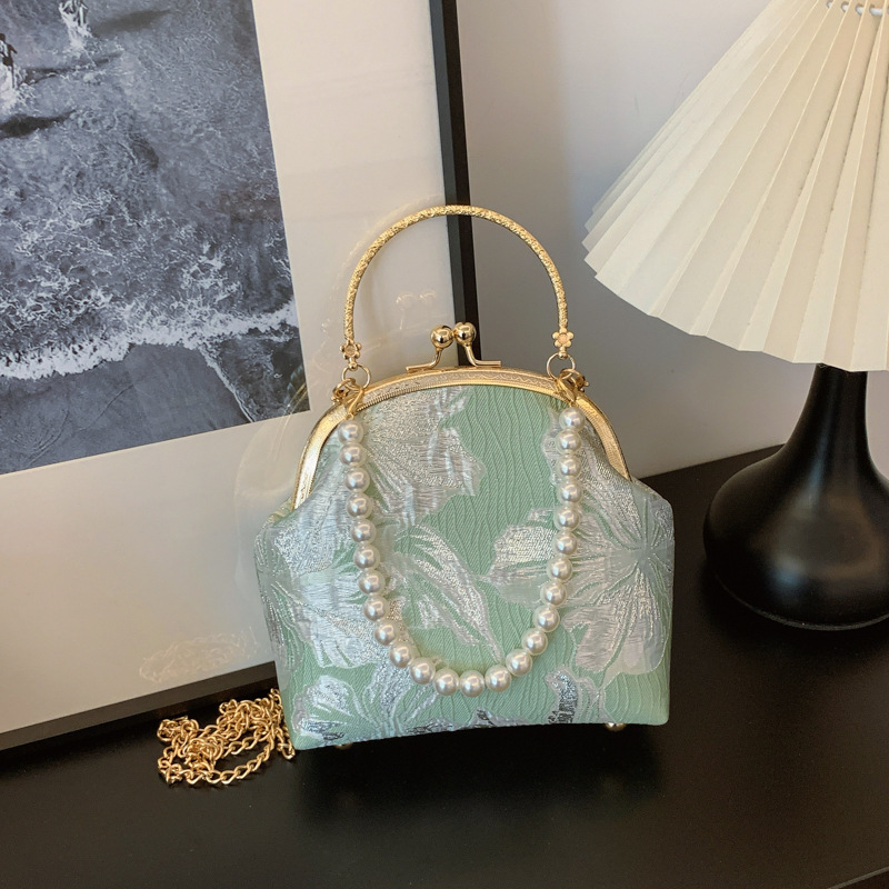 New foreign trade women's bag cheongsam handbag chain simple shoulder messenger bag hand bag catwalk gift bag wholesale