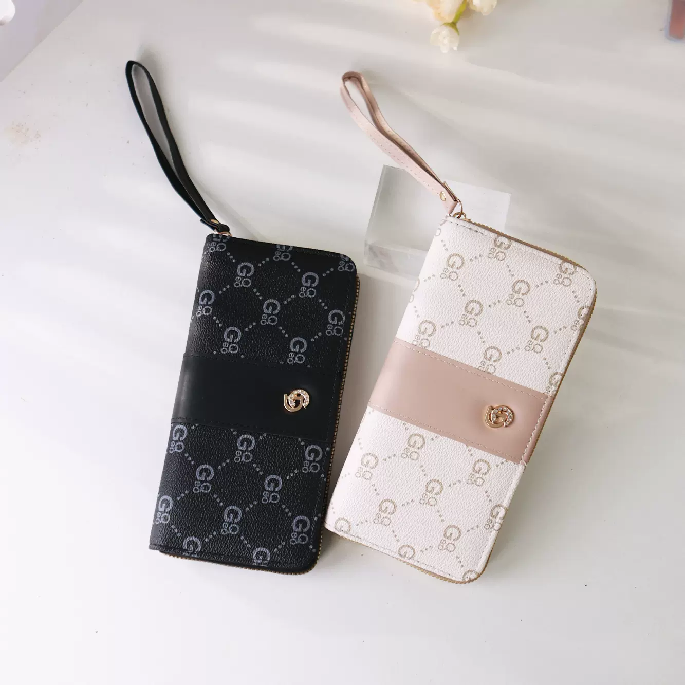 外贸热销2025新款女士钱包长款高级感拉链手拿包大容量钱夹卡包女