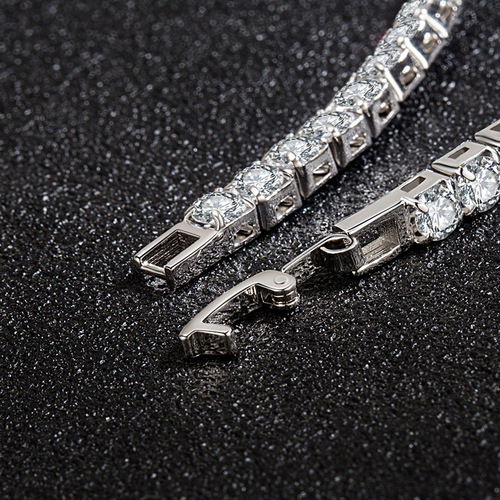 Korean style new bracelet, one row, two rows and three rows of sparkling zircon bracelet, European and American foreign trade simple gemstone bracelet wish