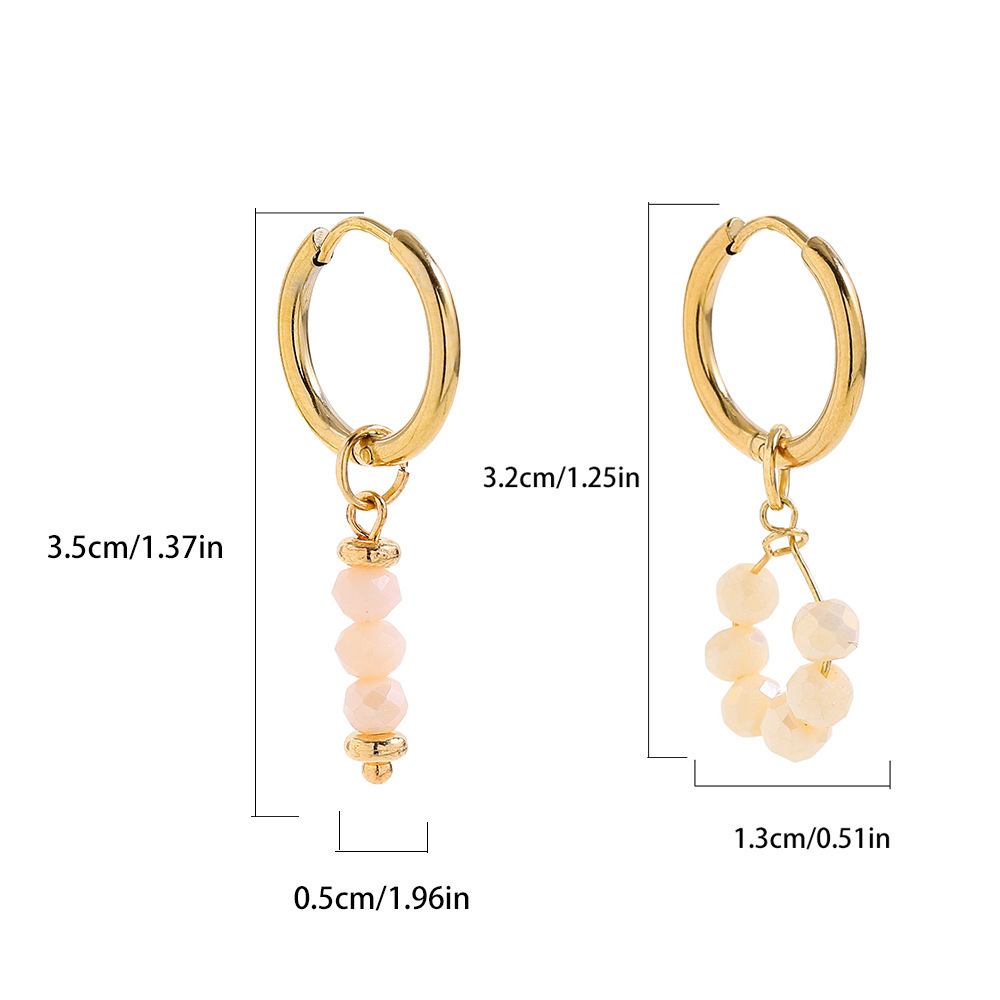 Organic golden earrings handmade with hood