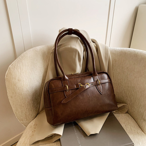 Retro Large Capacity Underarm Bag for Women, 2025 New Spring Single Shoulder Bag, Handbag for Commuting, Boston Pillow Bag