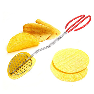 May Limited Edition Fried Taco Chips Clip Stainless Steel Mexican Taco Clip Leather V-Shaped Norpro Taco