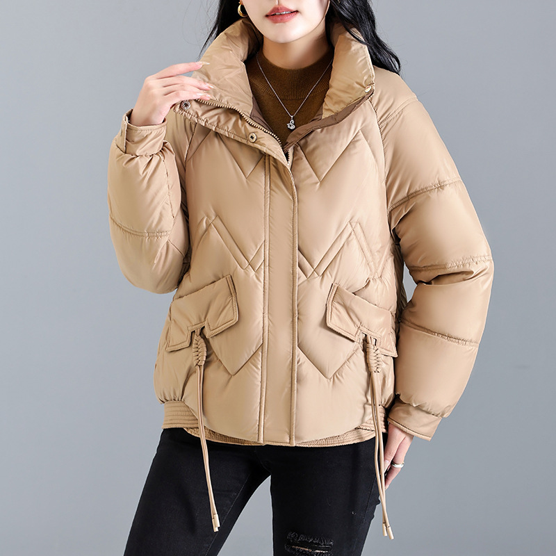Comercio exterior ropa de algodón para mujeres 2024 nueva ropa de algodón corta de cuello grueso ropa de pan caliente chaqueta de algodón pequeño abrigo de invierno image 9
