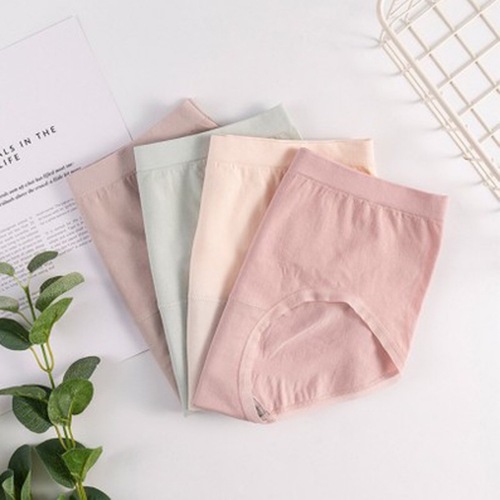 Silver Box 1.0 Graphene Briefs Women's Cool Nude Feeling Antibacterial Hip Raising Mid-waist Solid Color Seamless Briefs Box
