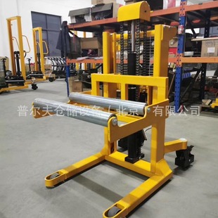 Non-standard and settable light small manual hydraulic stacker mold position car coil loading car reel plastic film