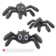 ハロウィン装飾写真小道具バルーン 4D 立体スタンディング大型黒クモ漫画かわいいアルミフィルムバルーン