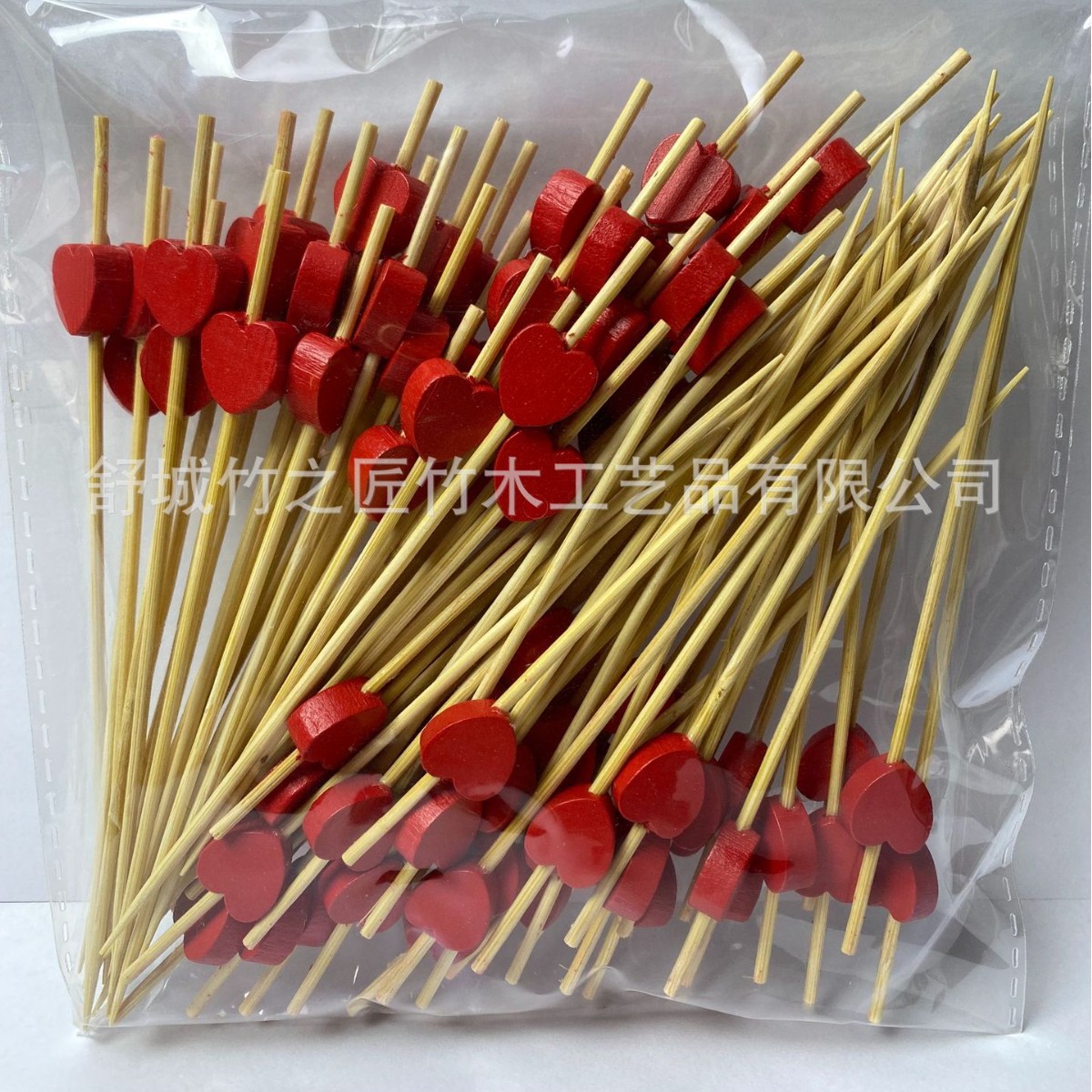 Palillos de Bambú con Corazón Desechables para Cócteles y Postres image 9