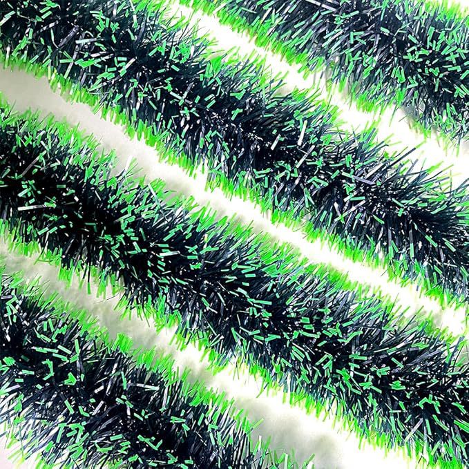 Explosiones de decoraciones navideñas de color verde oscuro crema punta tira de flores bordes blancos 9 cm bordes verdes diseño de fiesta de lana image 5