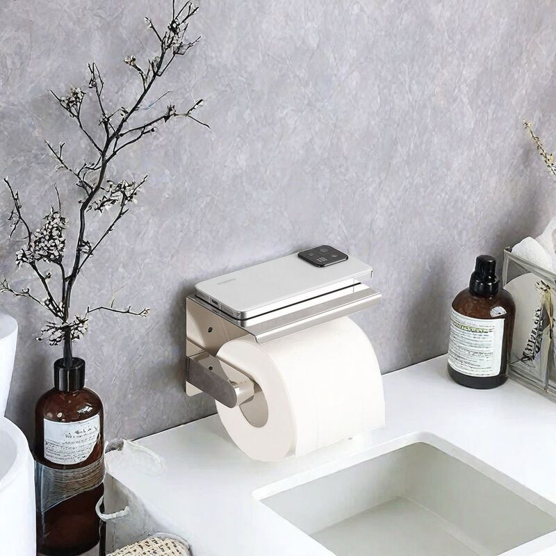 Factory Wholesale Engineering Bathroom Toilet Toilet Stainless Steel Paper Towel Roll Holder Toilet Paper Towel Holder Tissue Box