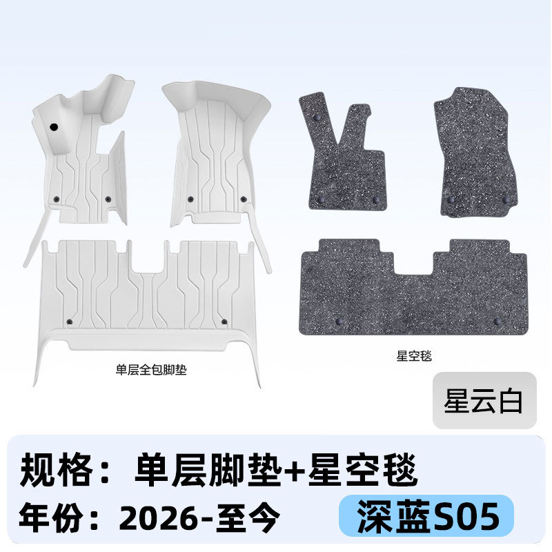 Suitable for Deep Blue S05, full-coverage floor mats, 2027 new model car interior modification, trunk mat accessories