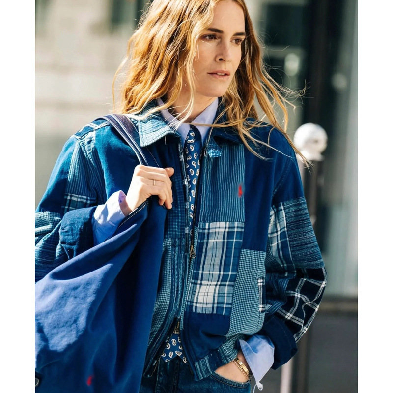 Rl Pony Embroider Hand-Stitched Catwalk Style Reversible Retro Patchwork Denim Jacket Top Cross-Border Rl Pony Embroider Hand-Stitched Catwalk Style Reversible Retro Patchwork Denim Jacket Top Cross-Border