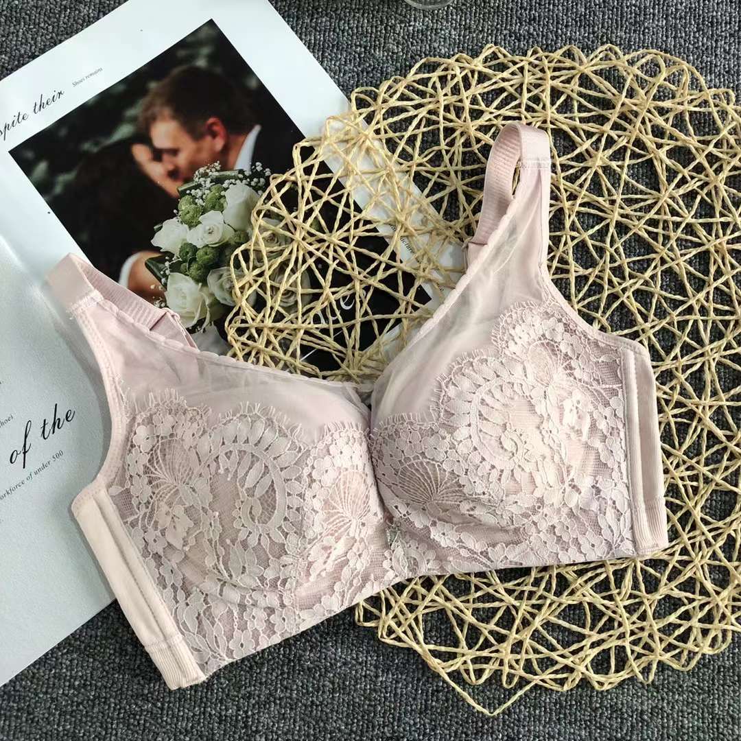 Alta calidad tres hebillas ajustable tipo colapsar pecho cómodo sin marcas sin anillo de acero ropa interior delgada sujetador de mujer