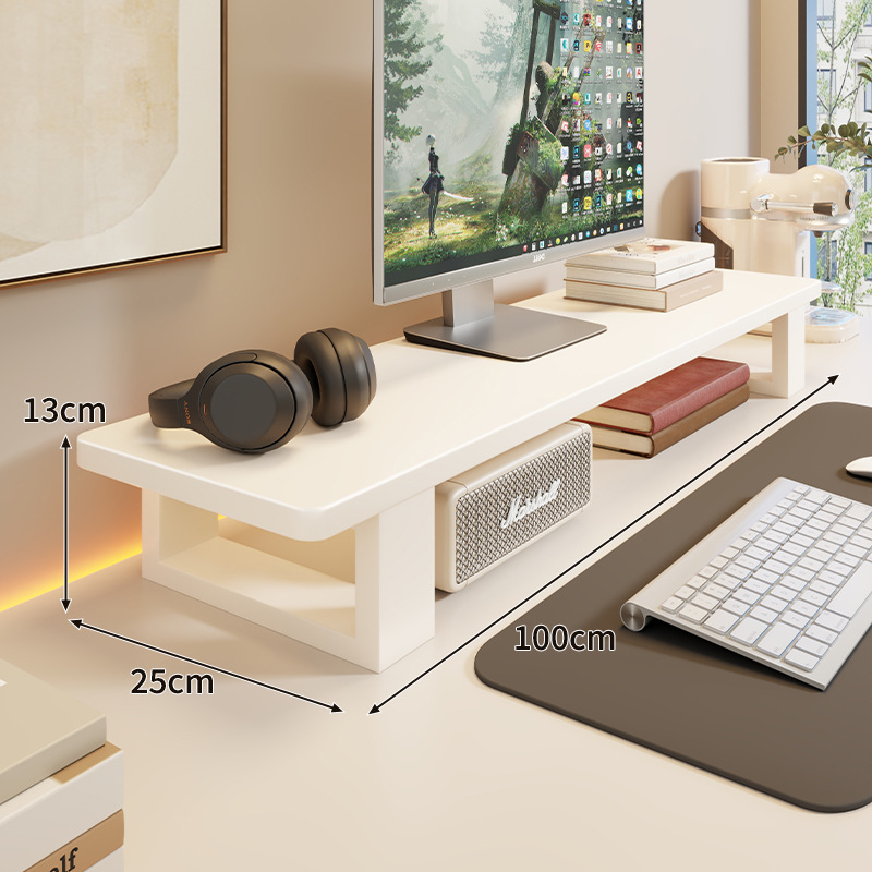 Soporte Elevador para Monitor de Madera MDF para Oficina y Escritorio