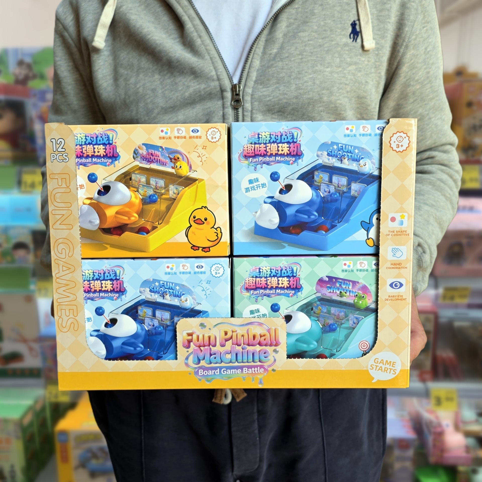 Cute Cartoon Pinball Machine Game Machine Shooting Challenge Toy...