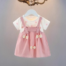 女童夏装2024新款儿童连衣裙夏季公主裙小童1-3岁女孩短袖裙子
