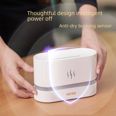 2024 Flame Humidifier Aromatherapy Humidifier Silent Flame Simulation Aromatherapy Machine Bedroom Living Room Atmosphere Light Cross-border