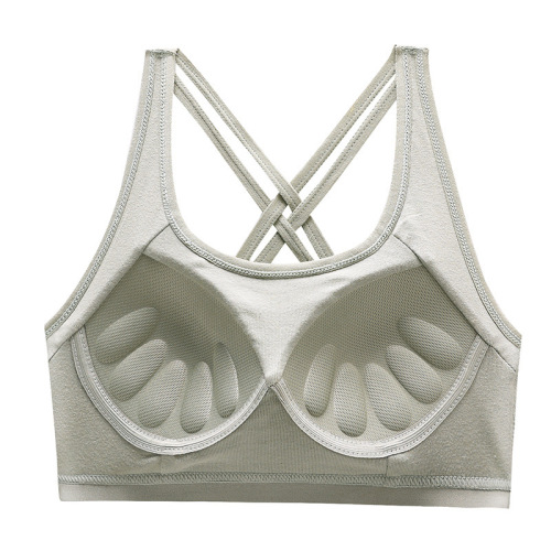 Pure cotton wire-free one-piece plus-size underwear for women, beauty back design, small bust shaping bra, foundation sports backless bra, camisole, corset