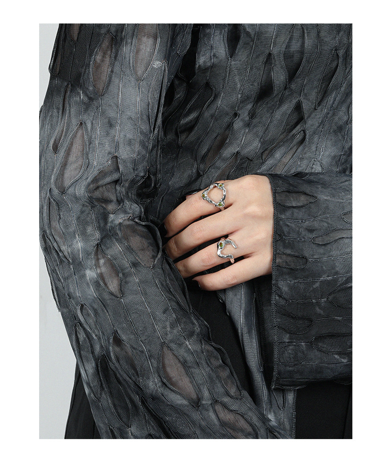 Fashion Geometric Sterling Silver Plating Zircon Open Ring