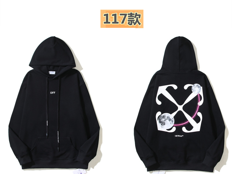 Marca de moda offwhite graffiti religioso pintura al óleo impresión de flecha hombre y mujer suelta OW pareja alta calle hoodie abrigo