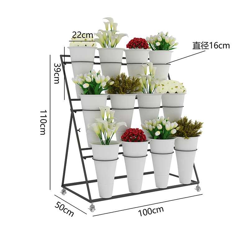 Soporte de flores de hierro forjado para decoración