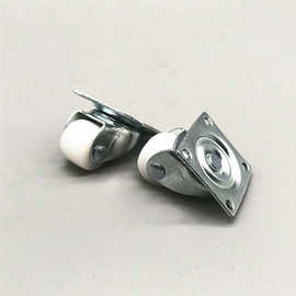 0.5英寸超静音抽屉滑轮直线脚轮定向尼龙滑轮地柜家具迷你小轮子