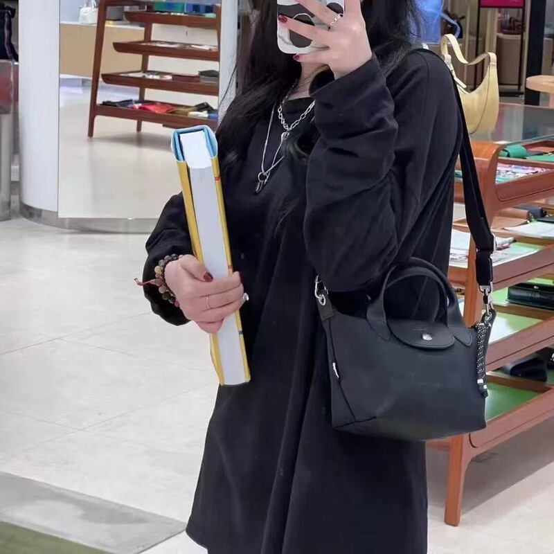 French Longchamp Bag Second Generation Diagonal Pattern 2.0 Dumpling Bag Tote Bag Simple and Stylish Waterproof Commuter Bag