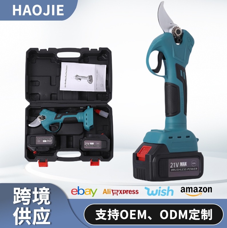 锂电无刷果树剪刀 园林果树花枝路边锂电修枝剪批发高枝剪