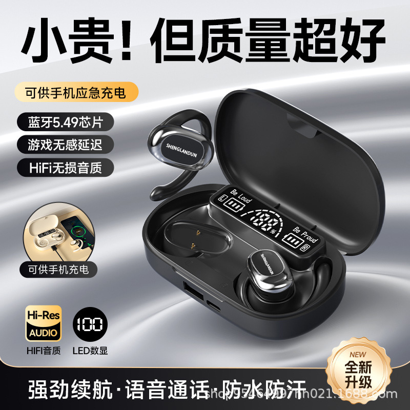 [Can Charge Mobile Phones] Berlin Sound 2025 New Bluetooth Headset with Super Long Battery Life Open Mobile Phone Communication
