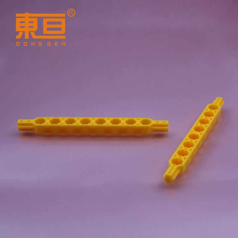 8KLG100107 желтый шатун с 13 отверстиями, шатун с восьмиугольными отверстиями, пластиковый стержень, многогранный стержень, небольшие производственные детали