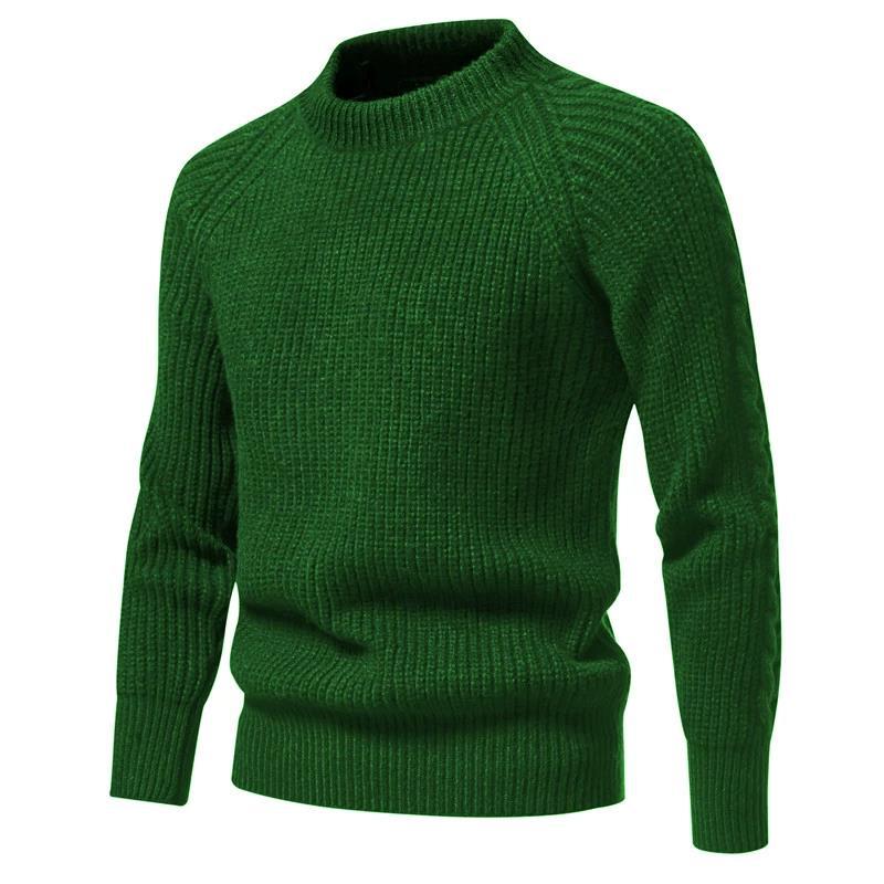 Herren Wollpullover Mit Rundhalsausschnitt Für Herbst Winter_voghion.com