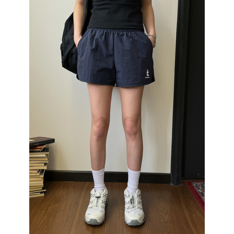 美式多巴胺跑步运动健身训练速干通勤休闲裤子女夏季阔腿短裤|undefined