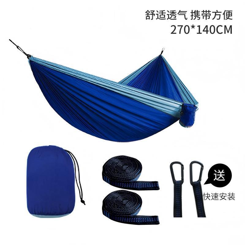 Fábrica directa hamaca de nylon paracaídas hamaca de tela de ocio columinar hamaca de campamento multicolor doble image 20