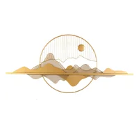Новый китайский стиль свет роскошный Yunkai Sunrise творческий настенный подвесной диван гостиная фон стены Кованое железо кулон украшение стены