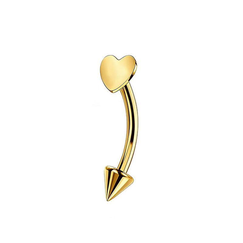 Fashion Stainless Steel Eyebrow Studs Zircon Heart Shape Piercing Jewelry Custom New Style detail image 12