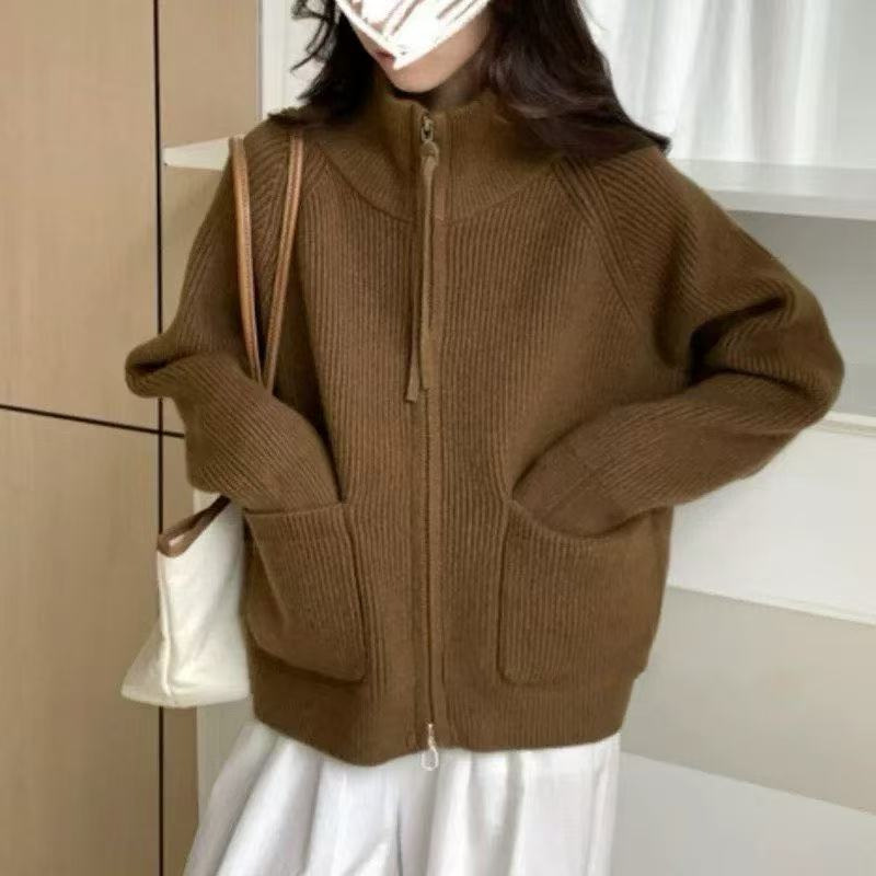 毛衣外套女宽松秋冬新款慵懒风休闲洋气外穿针织开衫小个子上衣|undefined