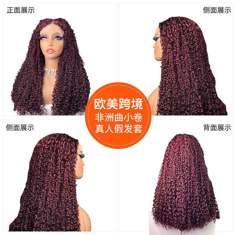 European and American Ladies Wig 100% Human Hair 5X5 Pixie Curly Human Hair Lace Wig