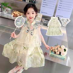 011熊貓雲肩國風連衣裙