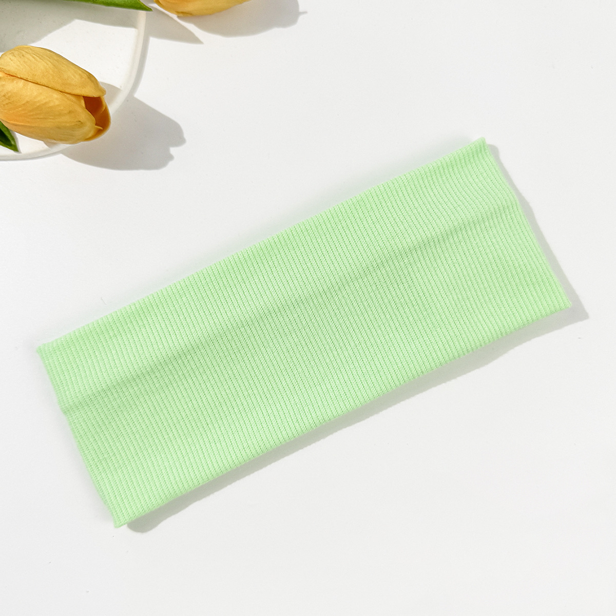 Nueva banda de pelo de punto de color sólido para hombres y mujeres yoga deportes sudor absorbente diadema internet celebridad mismo estilo hilo de algodón lavado de cara banda de pelo