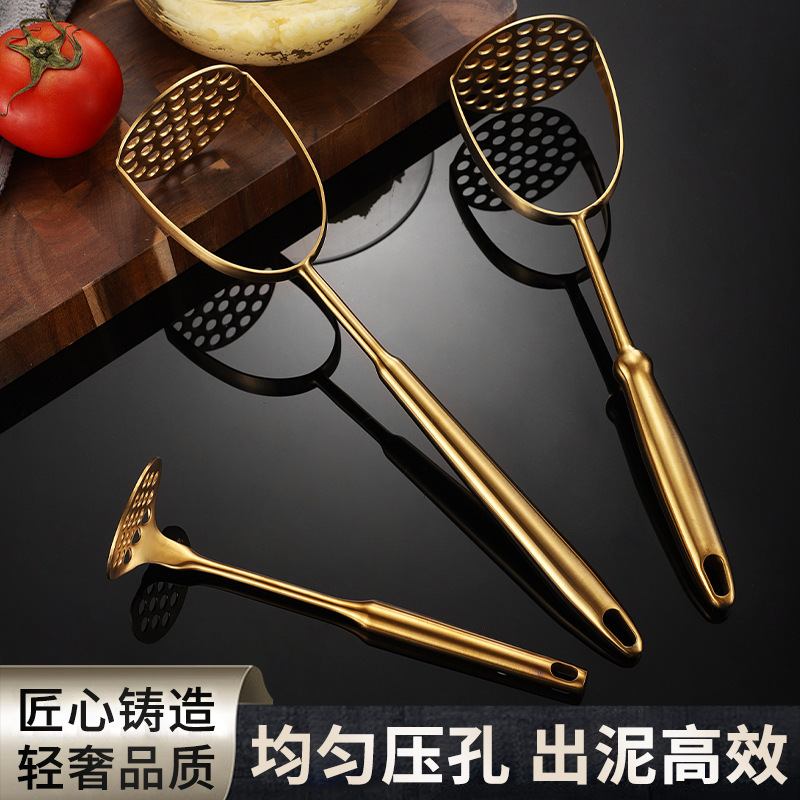 304 Stainless Steel Potato Masher, Multifunctional Food Press, Kitchen Tool for Crushing and Mashing