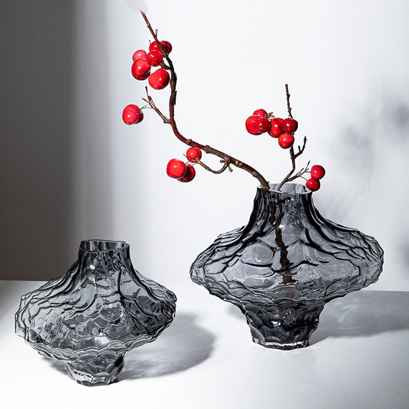 Nordic Canyon Creative Stone Vase Flower-arranging Water-nourishing Decoration Residence Model Room Living Room Study Room Glass Vase Ornaments Nordic Canyon Creative Stone Vase Flower-arranging Water-nourishing Decoration Residence Model Room Living Room Study Room Glass Vase Ornaments
