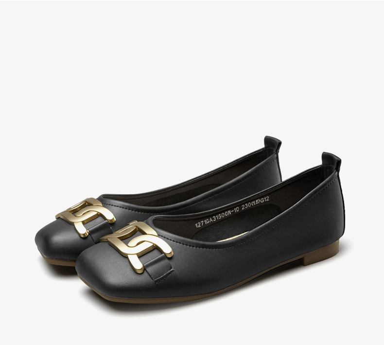Comfortable Women's Leather Grandma Shoes Flat Casual Shoes_voghion.com