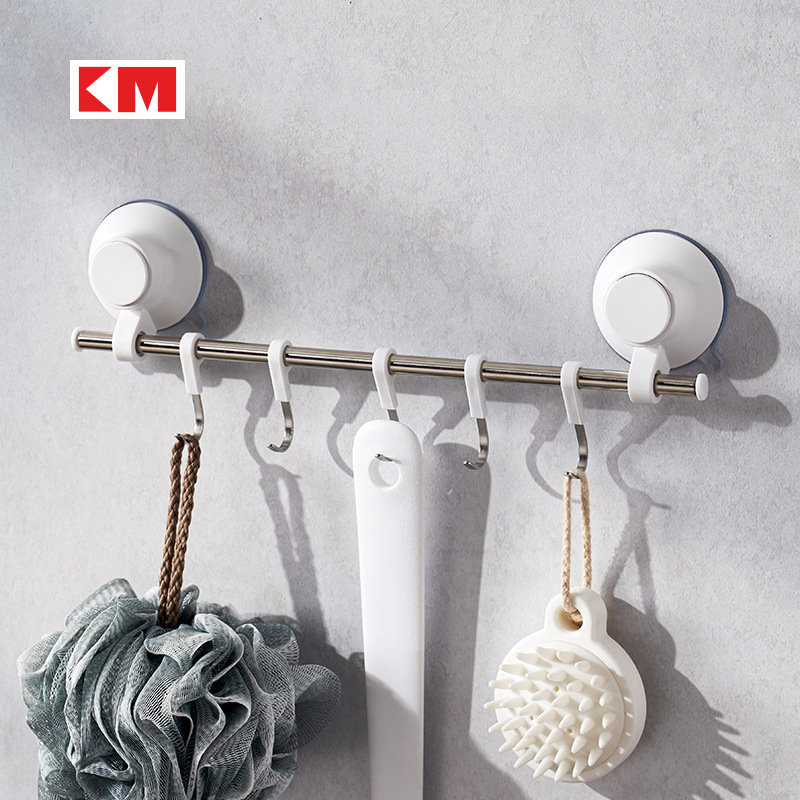 KM 6156 Household Press Vacuum Suction Hook Seamless Nail-free Strong Load-bearing Toilet Wall Hanger