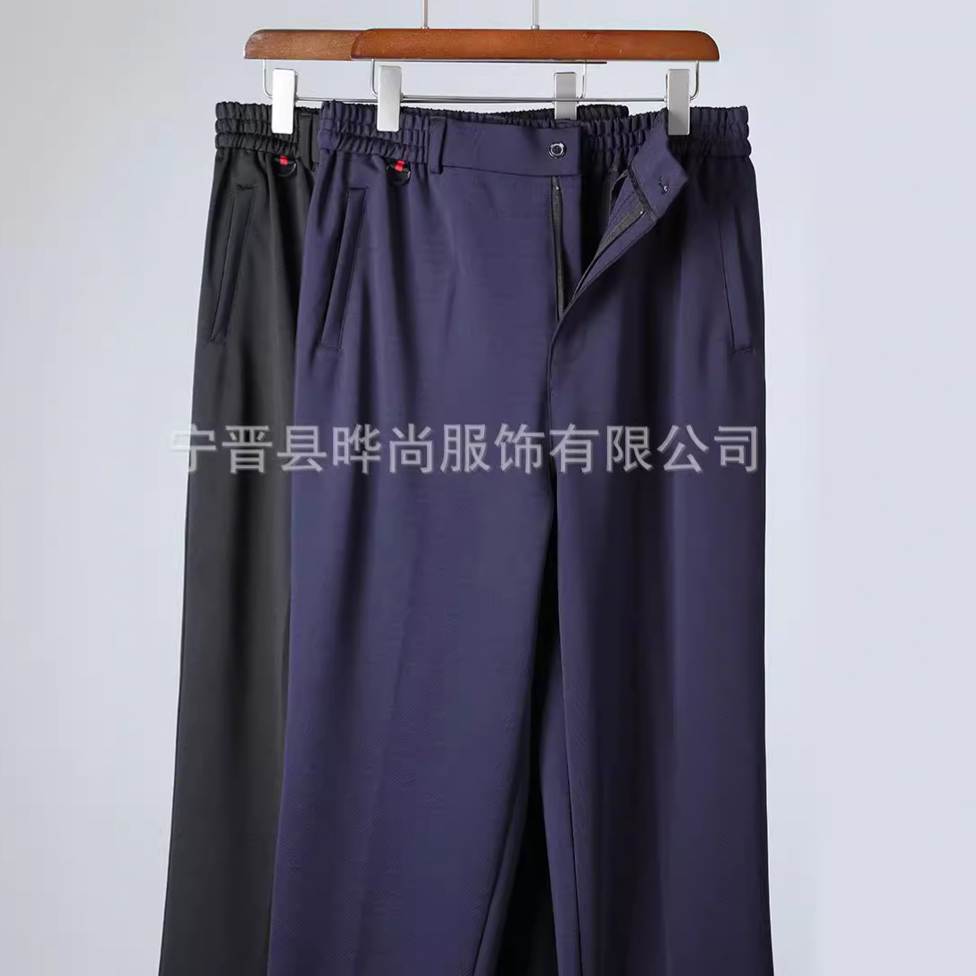 Manufacturer Wholesale Middle-Aged and Elderly Men's Spring and Autumn Casual Trousers Elastic Open Waist Elastic Casual Trousers Large Size Deep Crotch Trousers